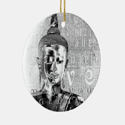 Buddha Blessing Keramisch Ornament (Rechts)