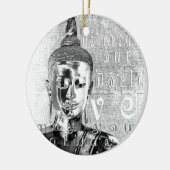 Buddha Blessing Keramisch Ornament (Links)