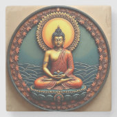 Buddha blessings coaster stenen onderzetter (Voorkant)