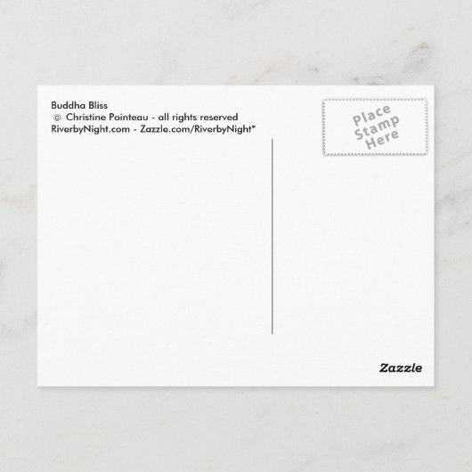 Buddha Bliss Briefkaart (Achterkant)