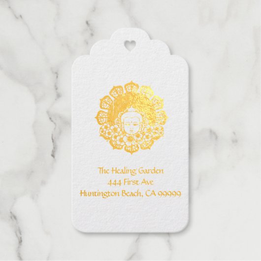 Buddha Bloem Mandala Aanpasbaar Cadeaulabels (Voorkant)