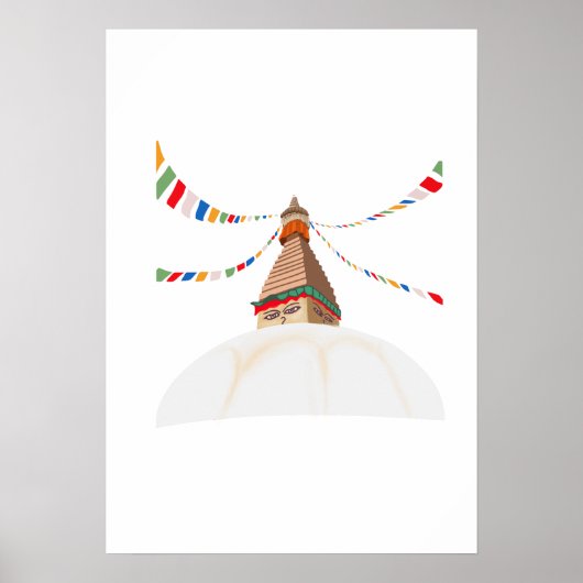 Buddha Boudha Swoyambhu Poster (Voorkant)