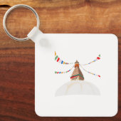 Buddha Boudha Swoyambhu Sleutelhanger (Voorkant)