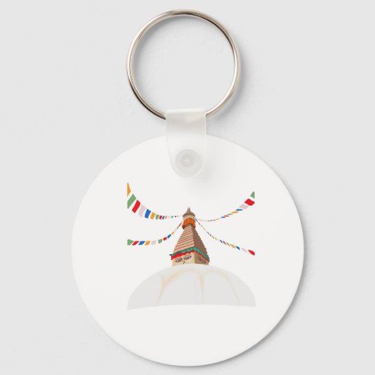 Buddha Boudha Swoyambhu Sleutelhanger (Voorkant)