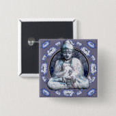 Buddha Breathe Vierkante Button 5,1 Cm (Voorkant /achterkant)