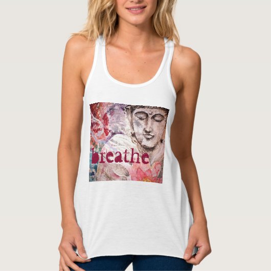 Buddha Breathe Waterverf Art Tanktop (Voorkant)