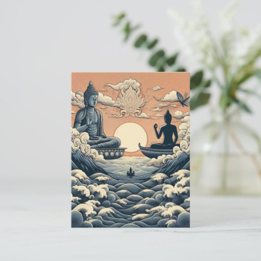 Buddha Briefkaart (Staand voorkant)