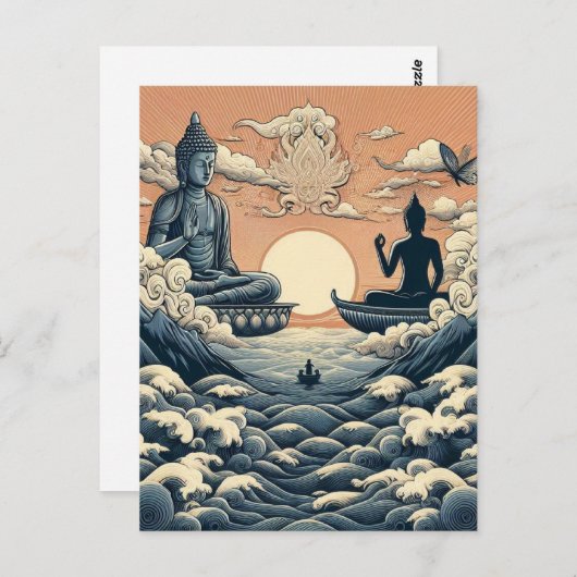 Buddha Briefkaart (Voorkant / Achterkant)