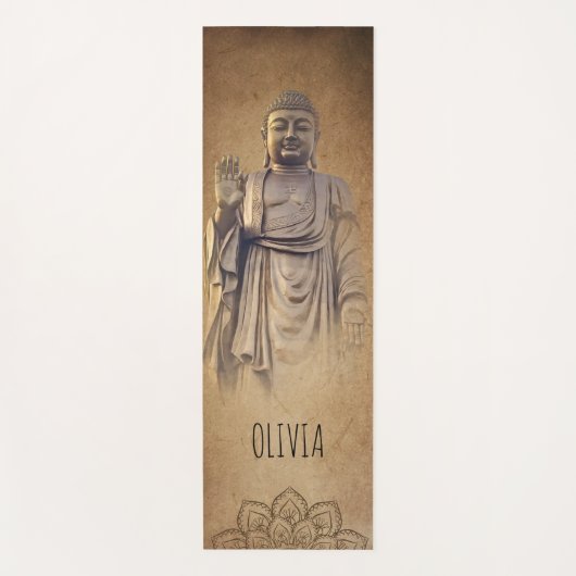 Buddha Brown gepersonaliseerd Yogamat (Voorkant)
