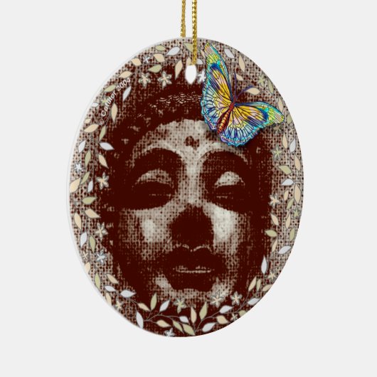 Buddha Butterfly-ornament Keramisch Ornament (Rechts)