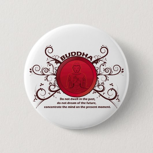 Buddha Cadeau Moment Ronde Button 5,7 Cm (Voorkant)