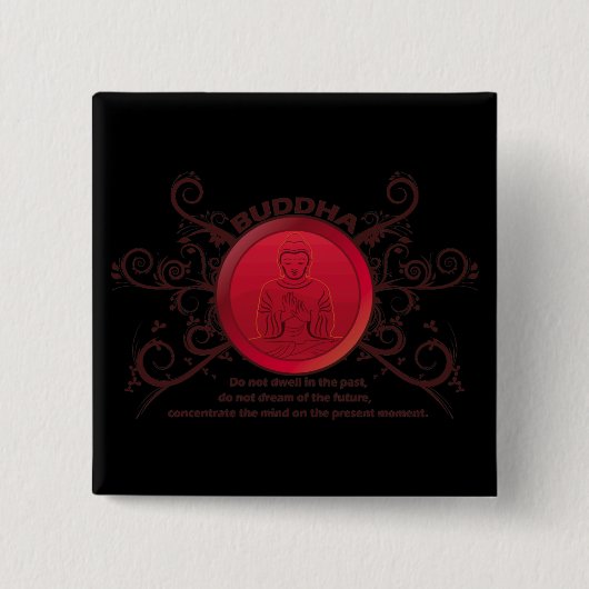 Buddha Cadeau Moment Vierkante Button 5,1 Cm (Voorkant)