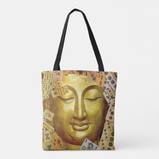 Buddha Canvas tas (Achterkant)
