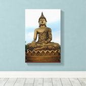 Buddha Canvasprint Canvas Afdruk (Insitu (Houten vloer))