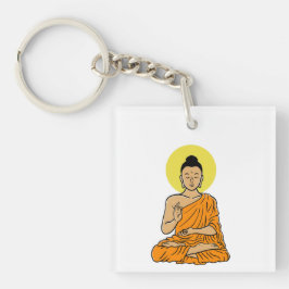 Buddha cartoon Buddhism.net Acryl Sleutelhanger