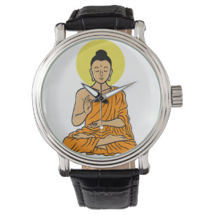 Buddha cartoon Buddhism.net Horloge