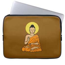 Buddha cartoon Buddhism.net Laptop Sleeve