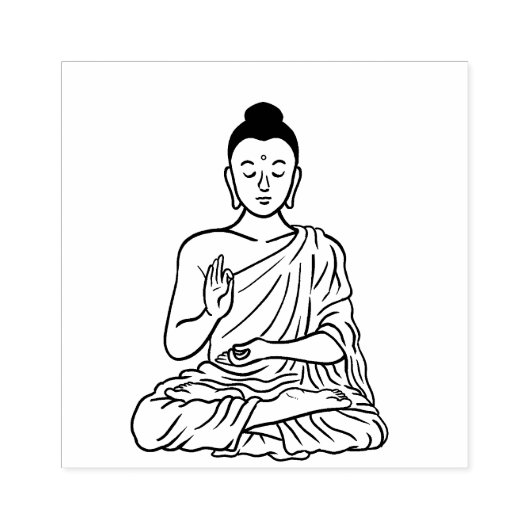 Buddha cartoon Buddhism.net Rubberstempel (Afrduk)