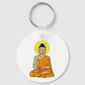 Buddha cartoon Buddhism.net Sleutelhanger (Voorkant)