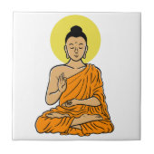 Buddha cartoon Buddhism.net Tegeltje (Voorkant)