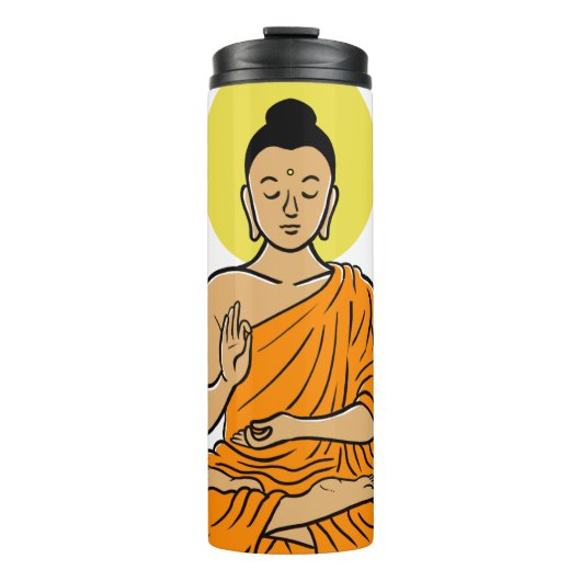 Buddha cartoon Buddhism.net Thermosbeker (Voorkant)