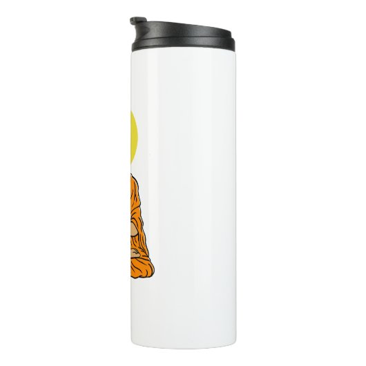 Buddha cartoon Buddhism.net Thermosbeker (Geroteerd rechts)