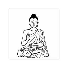 Buddha cartoon Buddhism.net Zelfinktende Stempel