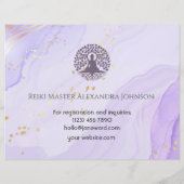 Buddha Chakra Energy Healer Reiki Horizontaal Flyer (Achterkant)