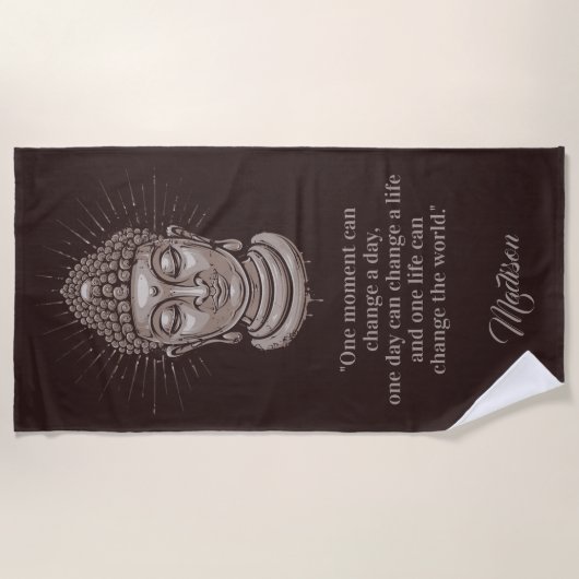 Buddha citeert aangepaste badhanddoek (Voorkant)