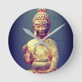 Buddha Clock Ronde Klok (Voorkant)
