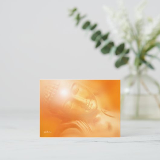 Buddha Daydreaming Healing Visitekaartje (Staand voorkant)