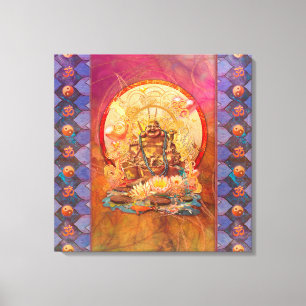 BUDDHA DE ENLIGHTEN ÉÉN CANVAS AFDRUK