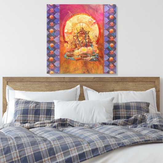 BUDDHA DE ENLIGHTEN ÉÉN CANVAS AFDRUK (Insitu (Slaapkamer))