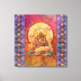 BUDDHA DE ENLIGHTEN ÉÉN CANVAS AFDRUK