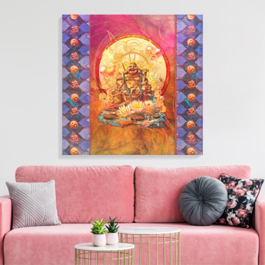 BUDDHA DE ENLIGHTEN ÉÉN CANVAS AFDRUK (Insitu (Woonkamer))