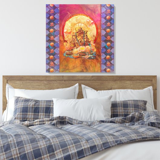 BUDDHA DE ENLIGHTEN ÉÉN CANVAS AFDRUK (Insitu (Slaapkamer))