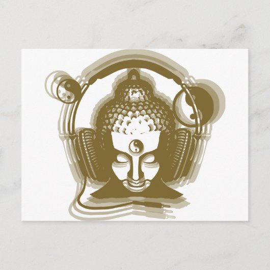 Buddha Deejay Briefkaart (Voorkant)