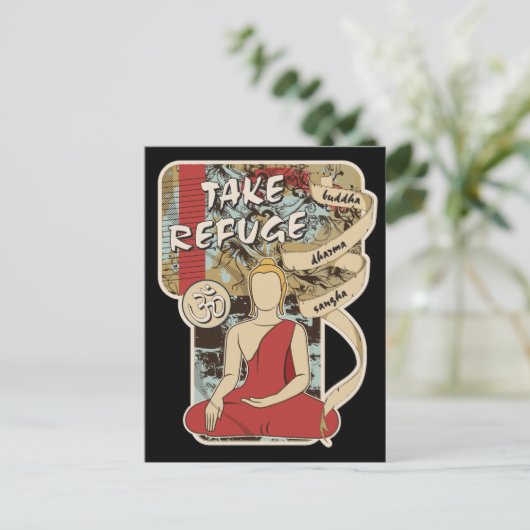 Buddha, Dharma en Sangha Briefkaart (Staand voorkant)