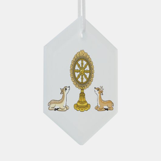 Buddha Dharma Wheel & Deers Ornament (Voorkant Rechts)