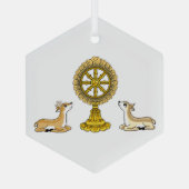 Buddha Dharma Wheel & Deers Ornament (Achterkant)