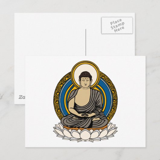 Buddha Dhyana Mudra Briefkaart (Voorkant / Achterkant)