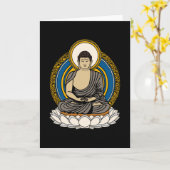 Buddha Dhyana Mudra Kaart (Gele Bloem)