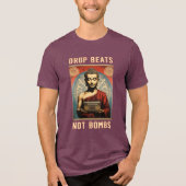 Buddha DJ T-shirt - "Drop Beats Not Bombs" (Voorkant)