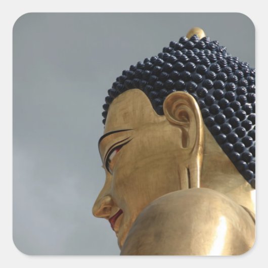 Buddha Dordenma-standbeeld Vierkante Sticker (Voorkant)