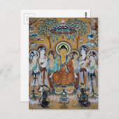 Buddha en Bodhisattvas Dunhuang Mogao Caves Art Briefkaart (Voorkant / Achterkant)