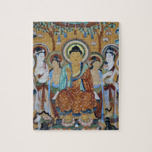 Buddha en Bodhisattvas Dunhuang Mogao Caves Art Legpuzzel