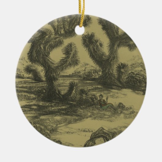 Buddha en Joshua Trees Art Ornament (Voorkant)