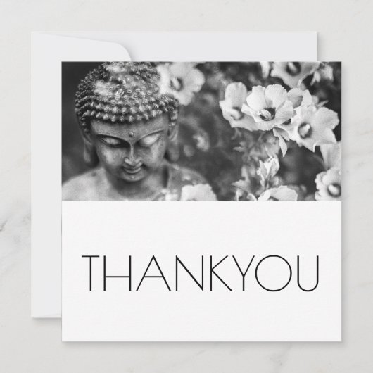 BUDDHA EN STROMEN DANKJE VOOR FLAT-KAART BEDANKKAART (Voorkant)