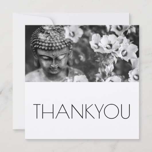 BUDDHA EN STROMEN DANKJE VOOR FLAT-KAART BEDANKKAART (Voorkant)