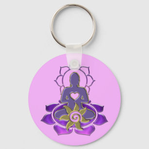 BUDDHA-energie lichtroze Sleutelhanger